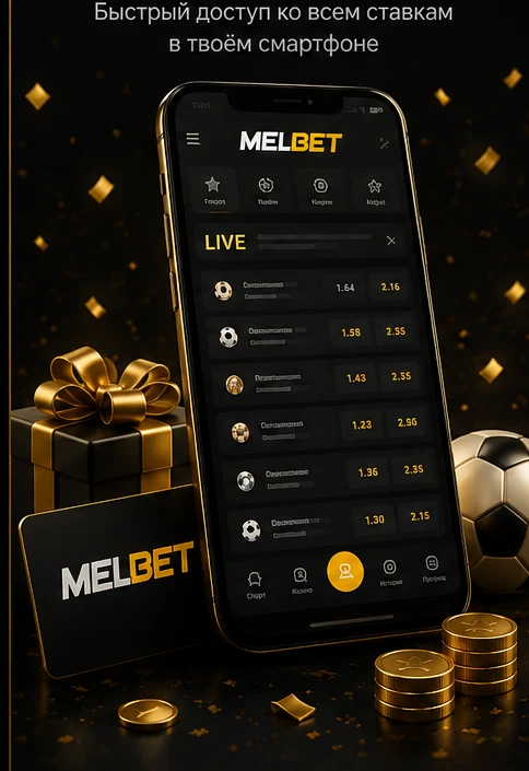 Приложение Melbet на смартфоне